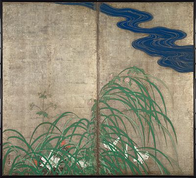 酒井抱一の「夏秋草図屏風」は尾形光琳「風神雷神図屏風」の裏に描かれ 